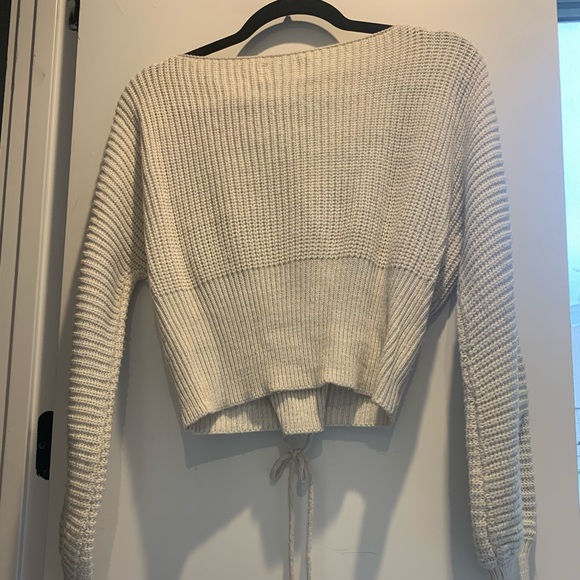 SEEK The Label Cream Lace Up Corset Sweater - Picture 3 of 3